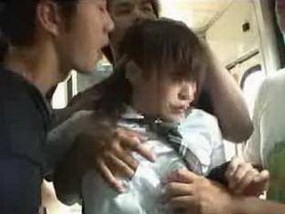 Japanese Schoolgirls' Horny Grope Fest on Tokyo Trains