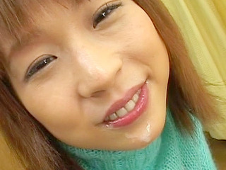 Nippon sweetheart receives steamy facial for sex montage in Tokyo